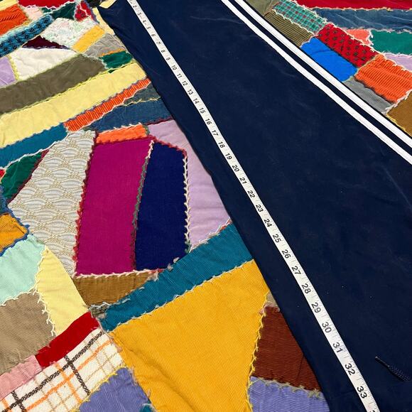 Adidas Y2K Loose Fit 3 Striped Navy Trackpants Large - Picture 5 of 6